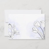 Waterverf Tulips Weddenschap Kaart (Achterkant)