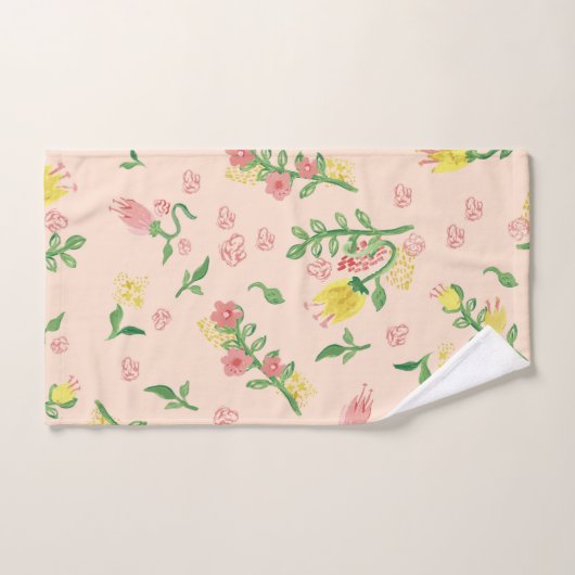 Waterverf Tulp Badhanddoek Handdoek (Handdoek)