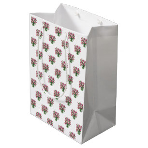 Waterverf Tulp Boeket Bloemenpatroon Medium Cadeauzakje