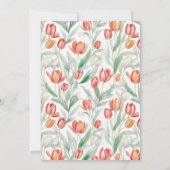 Waterverf tulp bruiloft kaart (Achterkant)