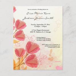 Waterverf Tulp bruiloft Shower uitnodigen Kaart