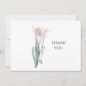 Waterverf Tulp Eenvoudige Begrafenis II Dank U Bedankkaart (Voorkant)