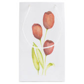 Waterverf Tulp geschenktas Klein Cadeauzakje (Achterkant)