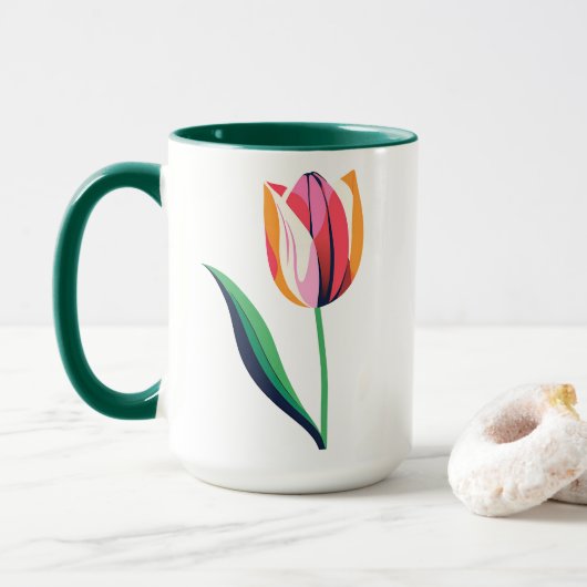 Waterverf tulp mok (Met donut)