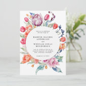 Waterverf tulp rond lijst kaart (Staand voorkant)