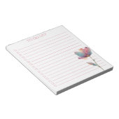 Waterverf Tulp Takenlijst Modern Boho Chic Notitieblok (Schuin)