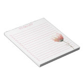 Waterverf Tulp Takenlijst Modern Boho Chic Notitieblok (Schuin)