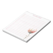Waterverf Tulp Takenlijst Modern Boho Chic Notitieblok (Linkerzijde)