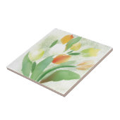 Waterverf tulpbloemen, originele illustraties tegeltje (Zijkant)