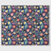 Waterverf Tulpen (Abstract) Cadeaupapier (Vlak)