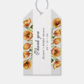 Waterverf tulpen bedankt cadeaulabel (Voorkant)