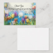 Waterverf Tulpen Bedankt kaarten Notitiekaartje (Voorkant / Achterkant)