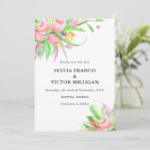 Waterverf Tulpen Bewaar de datum Save The Date (Staand voorkant)