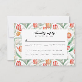 Waterverf tulpen bruiloft RSVP