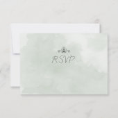 Waterverf tulpen bruiloft RSVP Kaartje (Achterkant)