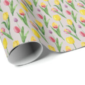 Waterverf Tulpen Cadeaupapier (Rol Hoek)
