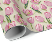 Waterverf Tulpen Cadeaupapier (Rol Hoek)