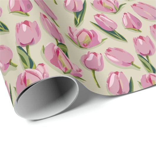 Waterverf Tulpen Cadeaupapier (Rol Hoek)