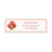 Waterverf Tulpen Etiket (Voorkant)