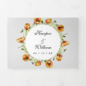 Waterverf tulpen in één keer drieluik uitnodiging (Cover)