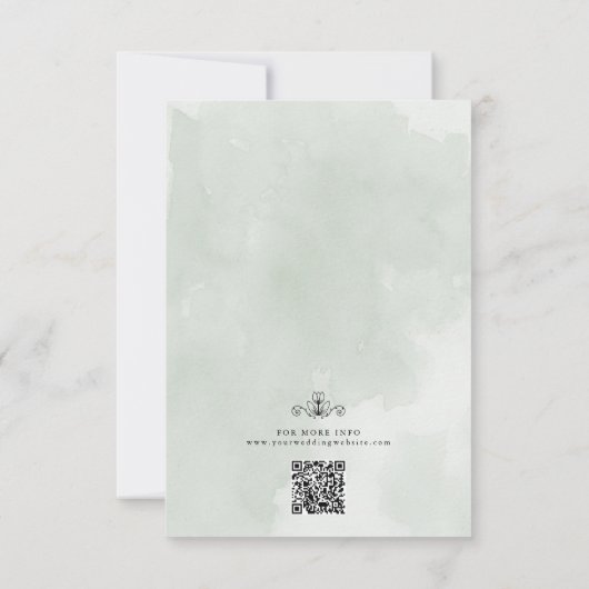 Waterverf tulpen lente bruiloft details RSVP kaartje (Achterkant)