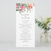 Waterverf tulpen lente bruiloft programma (Staand voorkant)