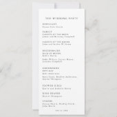 Waterverf tulpen lente bruiloft programma (Achterkant)