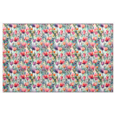 Waterverf Tulpen (licht) Stof (Yard (91,4 cm))