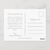 waterverf tulpen lijst bruiloft dank u briefkaart (Achterkant)