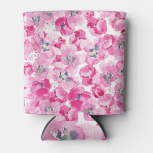 Waterverf tulpen: met de hand getekend kaartontwer blikjeskoeler