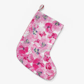 Waterverf tulpen: met de hand getekend kaartontwer kleine kerstsok (Voorkant (Hangend))