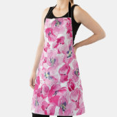 Waterverf tulpen: met de hand getekend kaartontwer schort (Insitu)