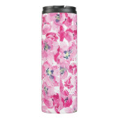 Waterverf tulpen: met de hand getekend kaartontwer thermosbeker (Achterkant)