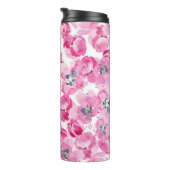 Waterverf tulpen: met de hand getekend kaartontwer thermosbeker (Geroteerd rechts)