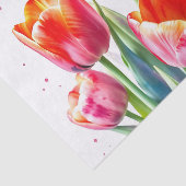 Waterverf tulpen met witte randen tissuepapier (Detail)