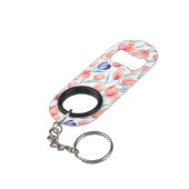 Waterverf Tulpen Patroon Fles Open Mini Flessenopener (Achterkant Gekanteld)