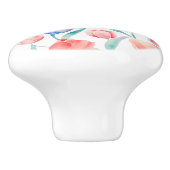 Waterverf Tulpen Patroon Keramische knop (Zijkant)