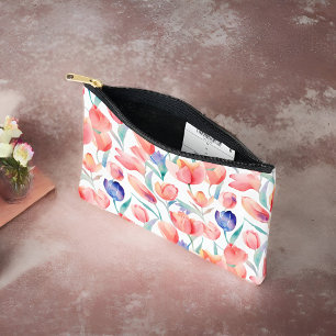 Waterverf tulpen patroon klein etui