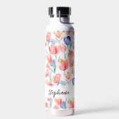 Waterverf Tulpen Patroon Persoonlijke Waterfles (Links)