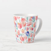Waterverf Tulpen Pattern Latte Mok (Rechterhoek)