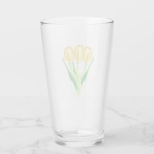  Waterverf Tulpen Spring Flowers Glas (Achterkant)