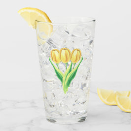 Waterverf Tulpen Spring Flowers Glas