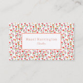 Waterverf Tulpen Visitekaartje gepersonaliseerd (Voorkant)