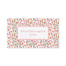 Waterverf Tulpen Visitekaartje gepersonaliseerd