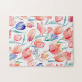 Waterverf Tulps Patroon Puzzle Legpuzzel (Horizontaal)