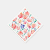 Waterverf Tulps Patroonpapier Servet (Hoek)