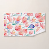 Waterverf Tulps Patroonset voor handdoeken (Handdoek)