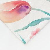 Waterverf Tulps Pattern Fleece Blanket (Hoek)