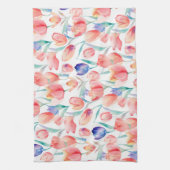 Waterverf Tulps Pattern Kitchen Towels Theedoek (Verticaal)