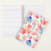 Waterverf Tulps Pattern Spiral Notitieboek (Binnen)
